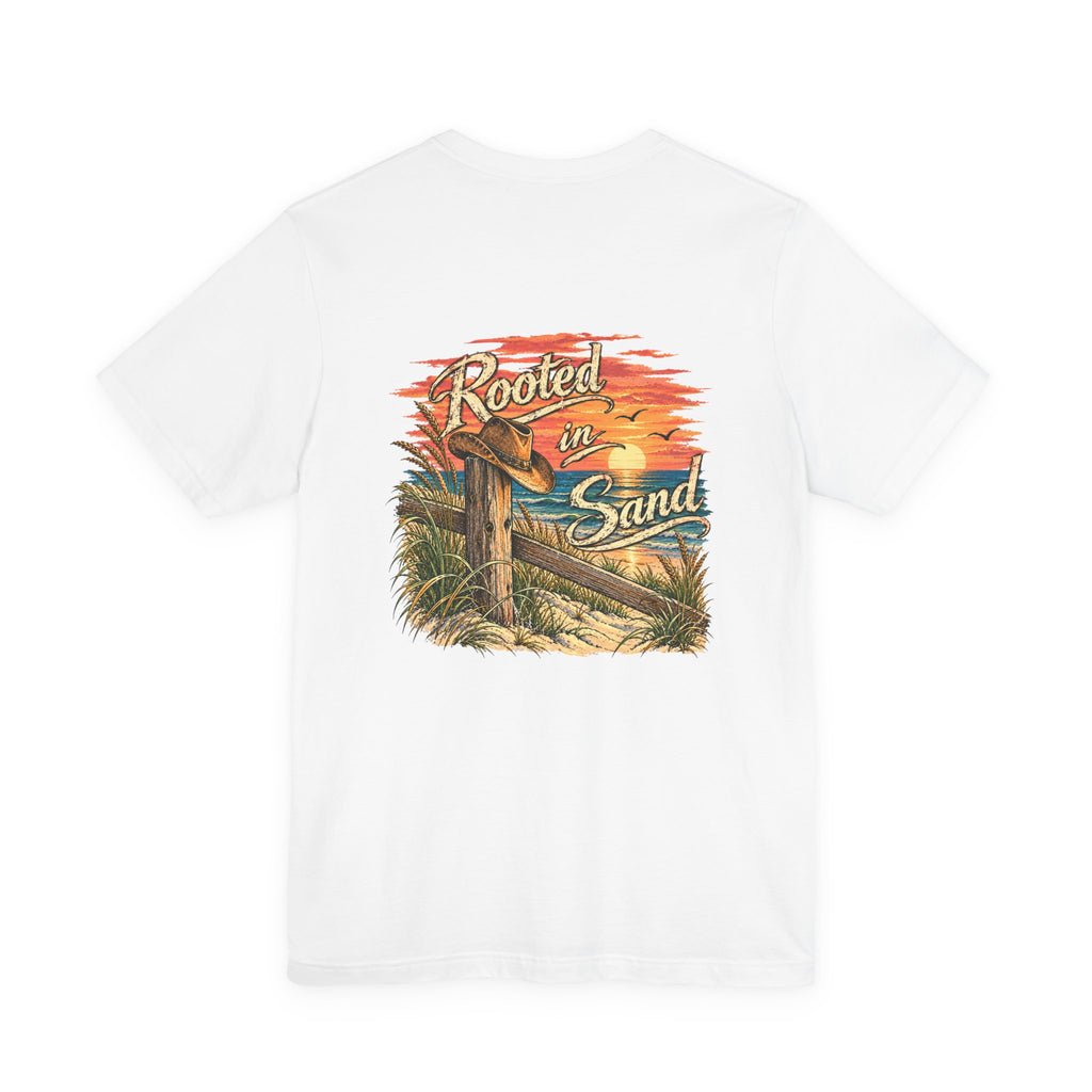 Rooted in Sand Beach Vacation Graphic T-Shirt