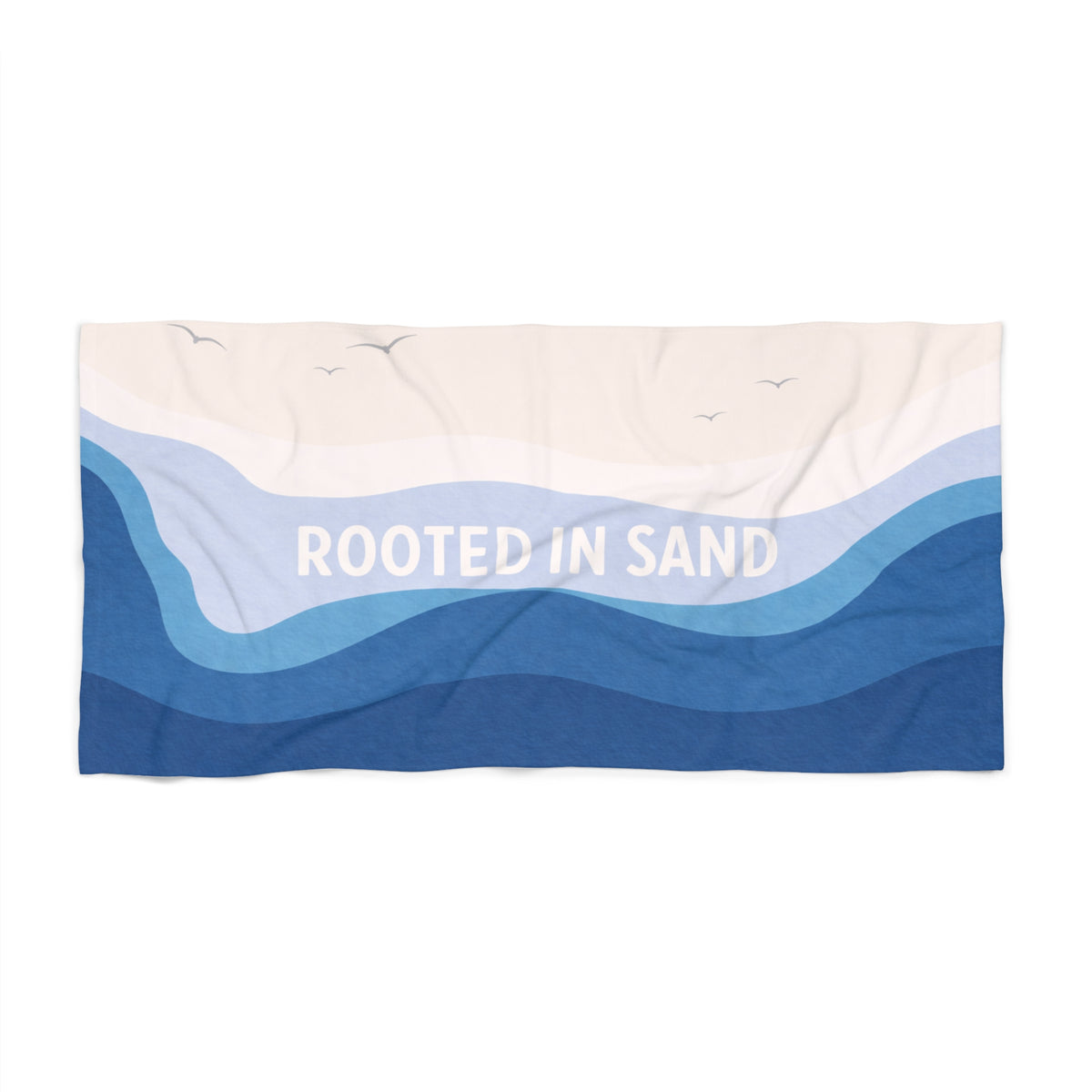 Beach Towel — Rooted in Sand Coastal Waves Towel