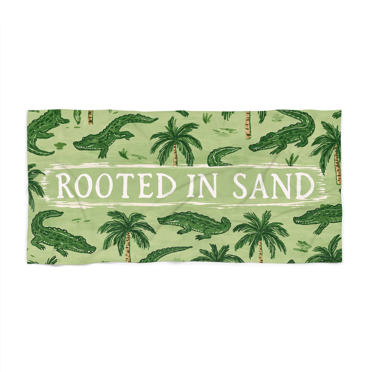 Rooted in Sand Alligator Beach Towel
