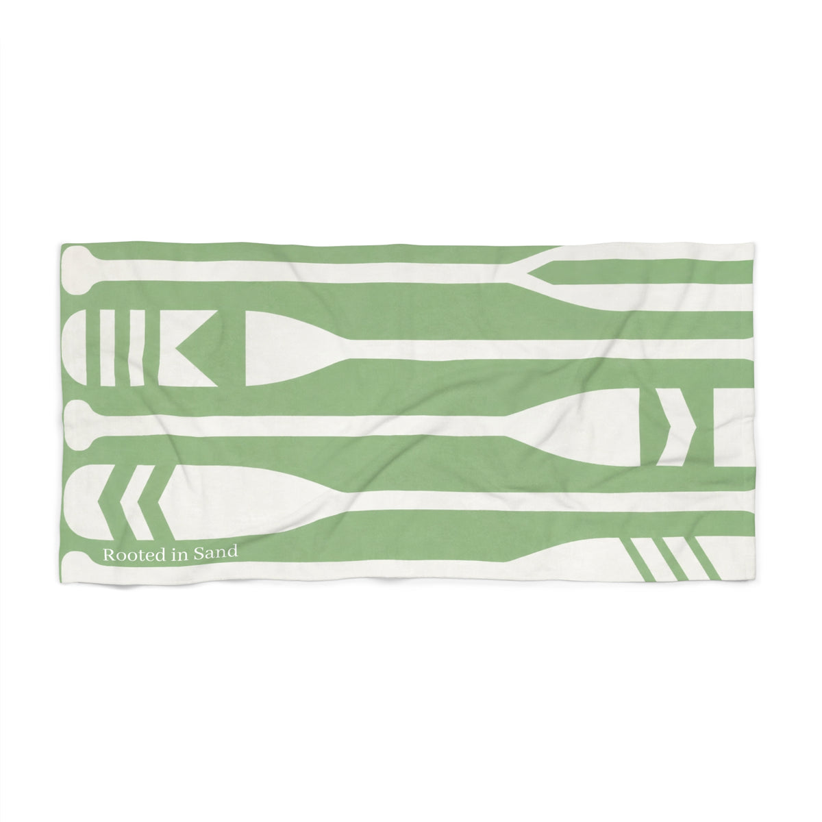 Rooted in Sand Green Oré Beach Towel