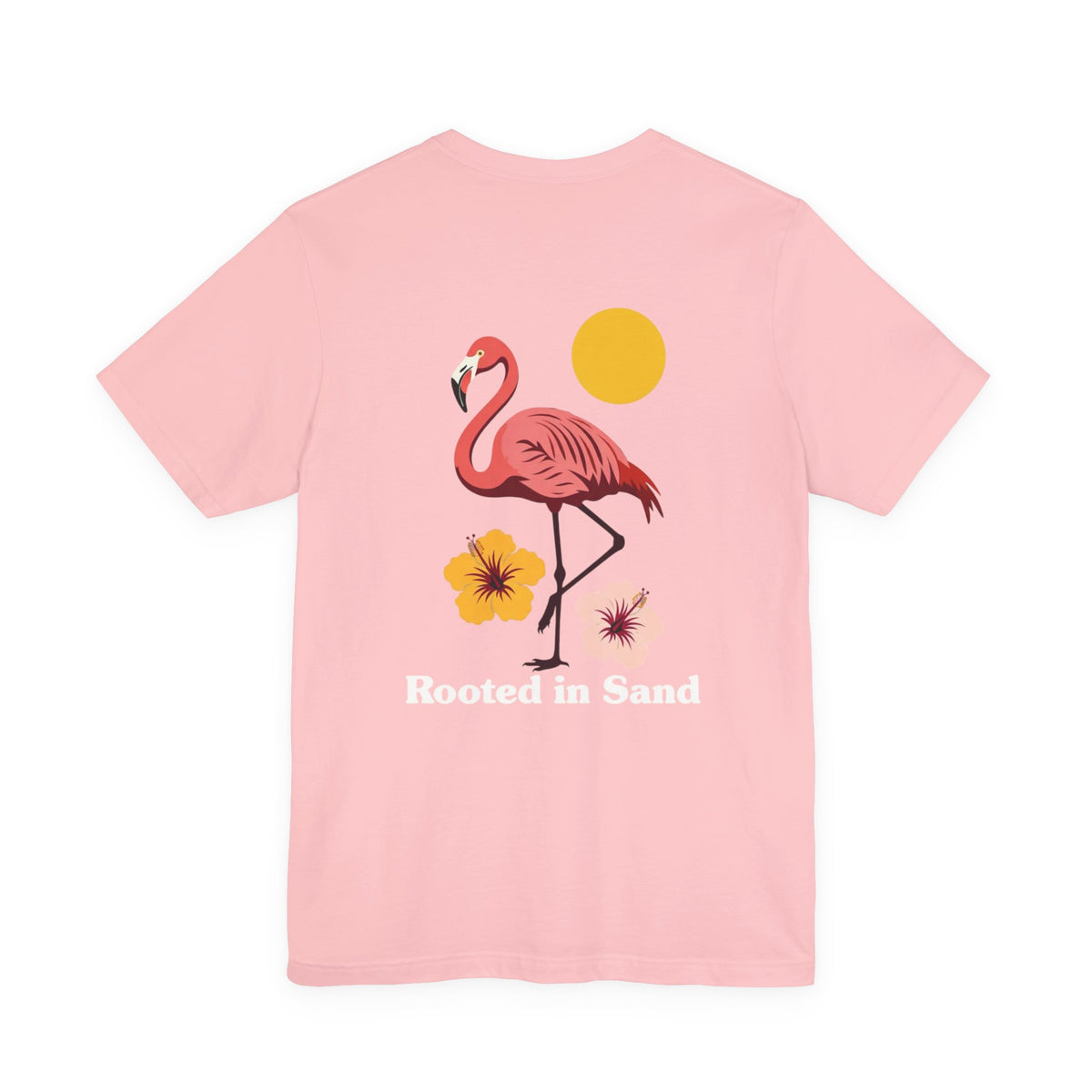 Rooted in Sand Pink Flamingo T-Shirt