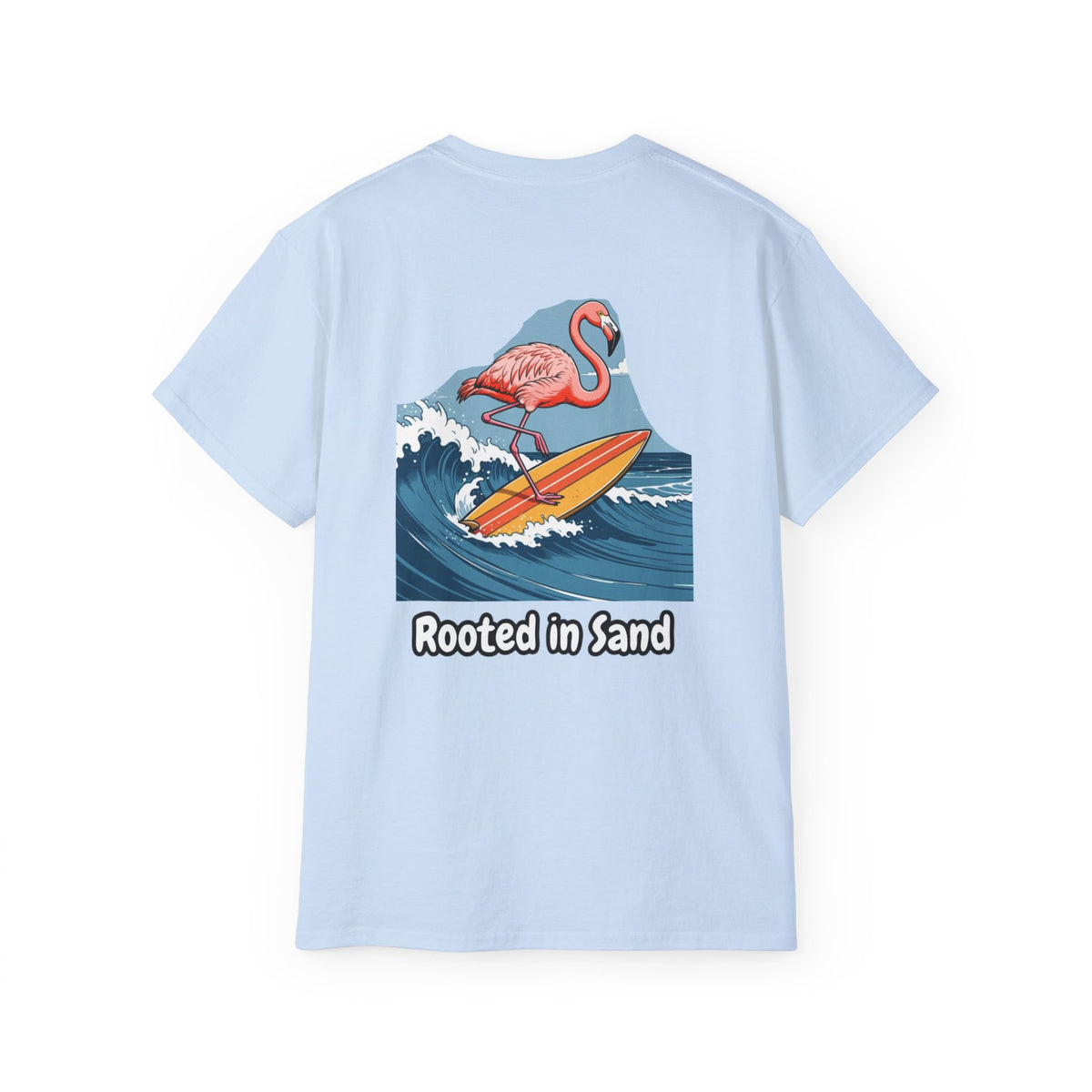 Rooted in Sand Flamingo Surf Tee