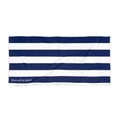 Rooted in Sand Navy Striped Beach Towel