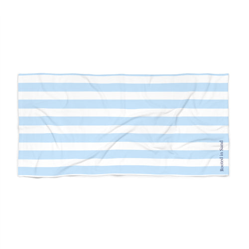 Rooted in Sand Coastal Riviera Striped Beach Towel