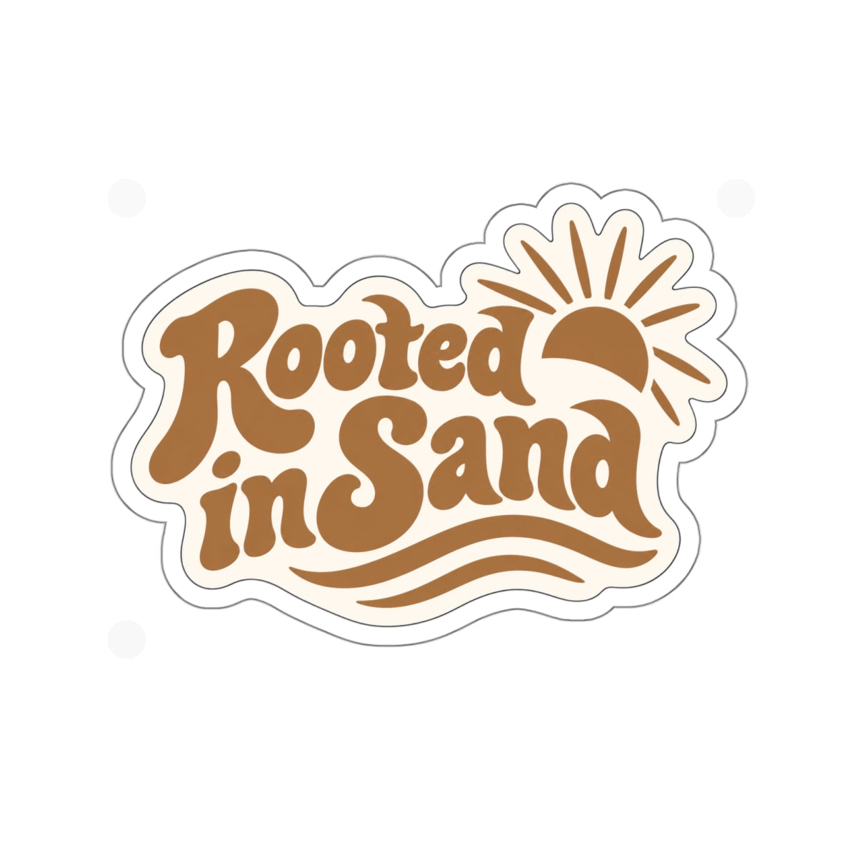 Rooted in Sand Beach-Inspired Die-Cut Sticker