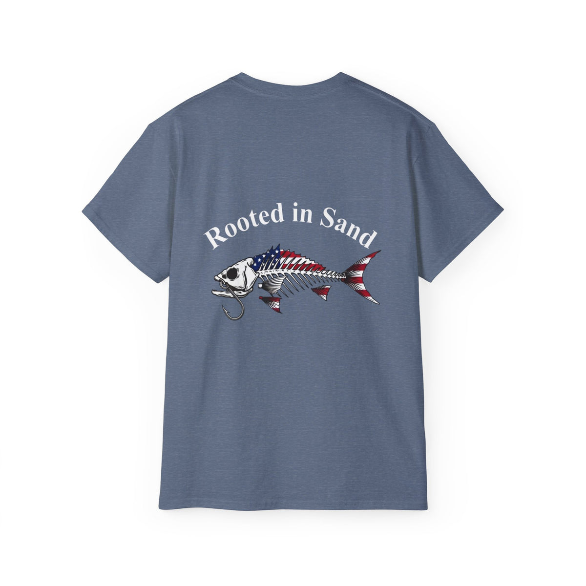Rooted in Sand Patriotic Fish Graphic Tee