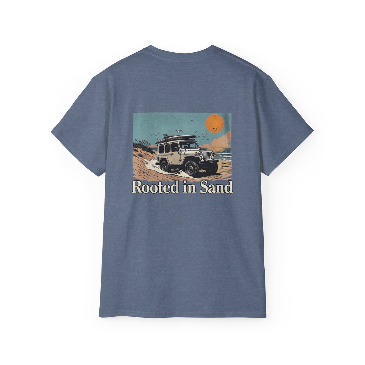 Rooted in Sand Beach Jeep Graphic T-Shirt