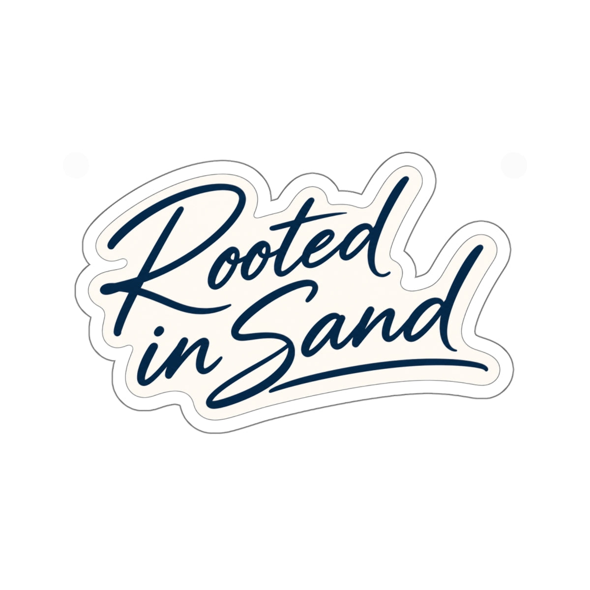 Rooted in Sand Beach-Themed Die-Cut Sticker