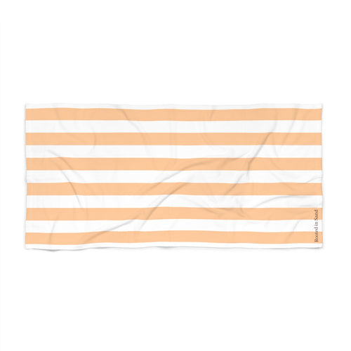 Rooted in Sand Coastal Peché Striped Beach Towel