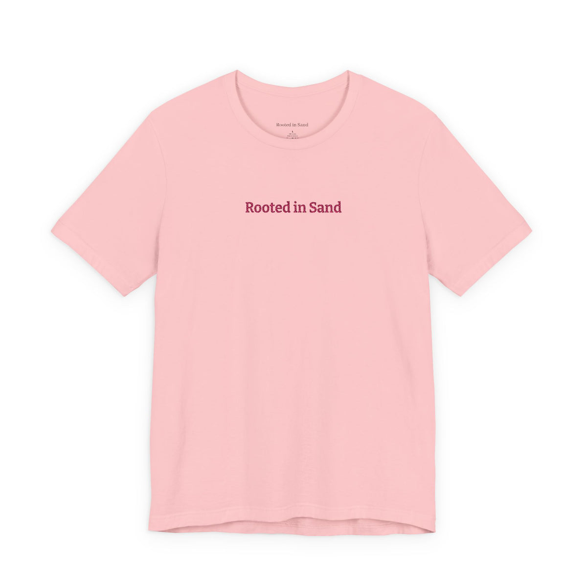 Rooted in Sand Embroidered Pink T-Shirt