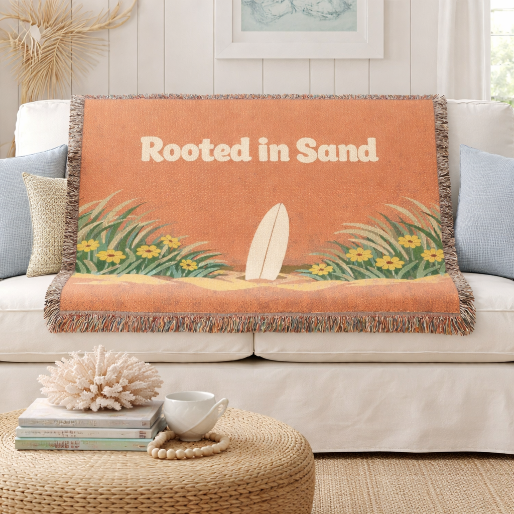 Coastal Surf Woven Blanket | Rooted in Sand