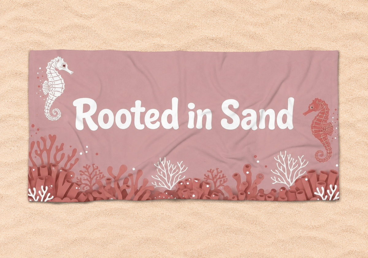Rooted in Sand Sea Horse Beach Towel
